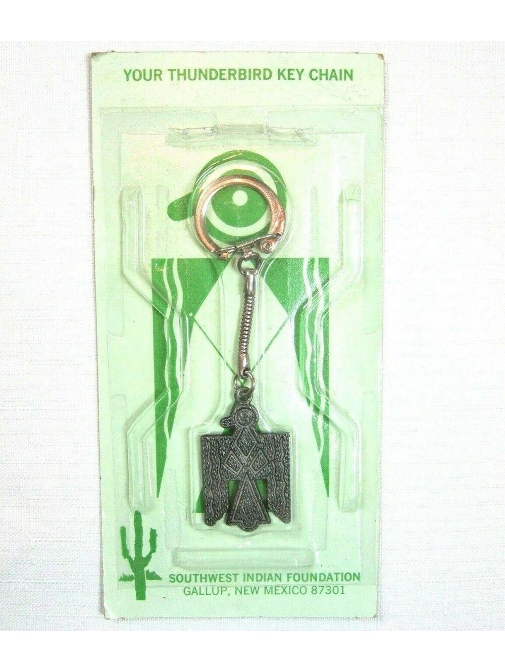 Vintage Native Thunderbird Keychain Southwest Indian Fdn Gallup New Mexico NEW
